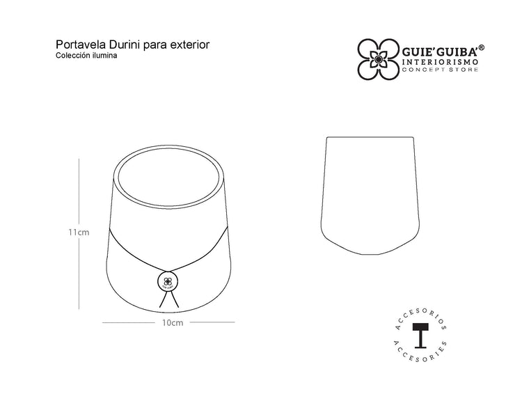 PORTAVELA DURINI PARA EXTERIOR