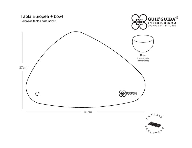 TABLA EUROPEA + BOWL